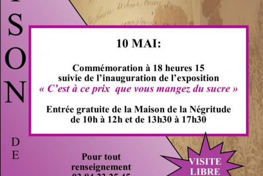 Journée nationale des mémoires de la traite, de l'esclavage et de leurs abolitions à Champagney 
