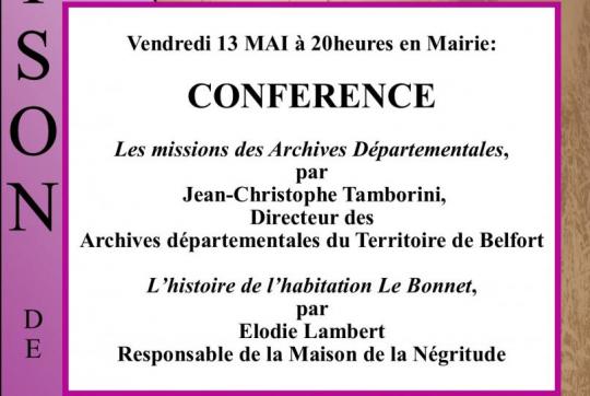 Conférence dans le cadre de la journée des mémoires de la traite, de l'esclavage et à leurs abolitio
