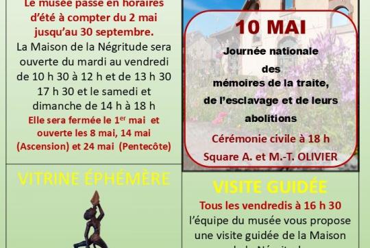 En mai � la Maison de la N�gritude