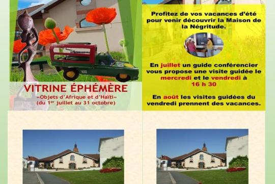 En juillet - ao�t 2026   � la Maison de la N�gritude