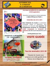 En septembre 2026  � la Maison de la N�gritude