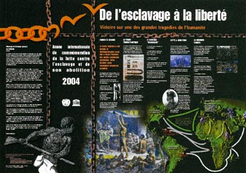 Affiche de l' anne de commmoration internationale de la lutte contre l'esclavage