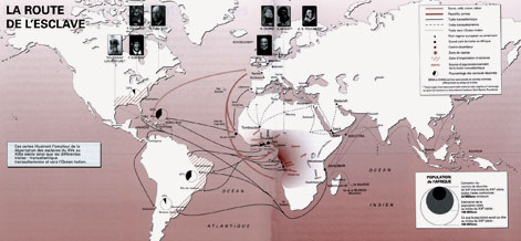 Carte de la route de l'esclave - UNESCO