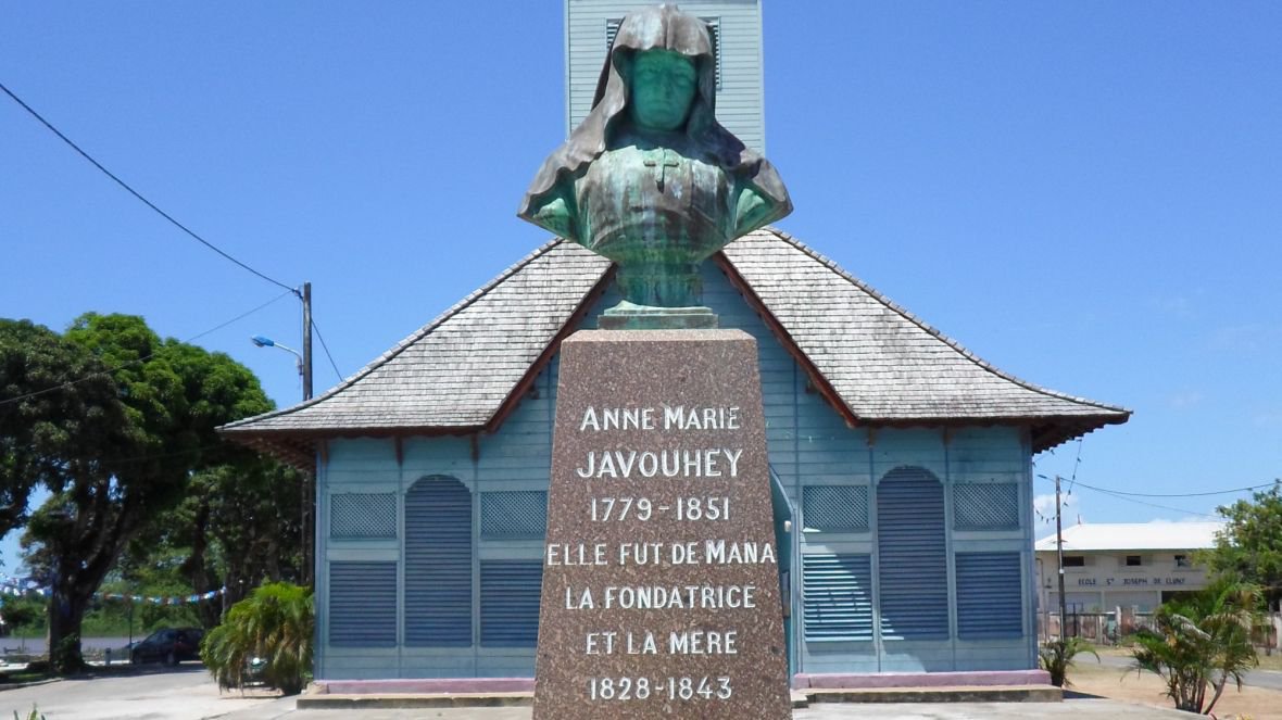 Stèle dédiée à  Javouhey à Mana, Guyane, ©RAE