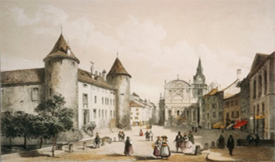 Vue d'Yverdon au XIXe siècle. Crédit photo mairie d'Yverdon