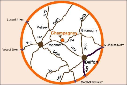 Plan d'accès à la Maison de la Négritude 