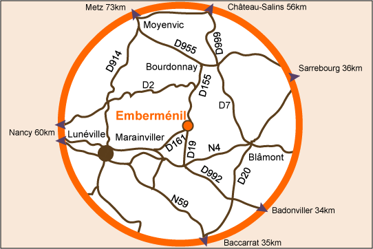 Plan d'accs  la Maison Abb Grgoire d'Embermnil