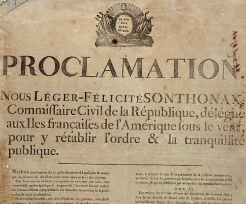 Proclamation de l'abolition le 29 août 1793