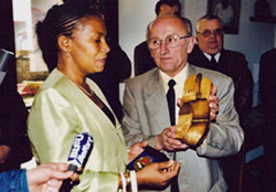 Mme Taubira en visite  la Maison de la Ngritude de Champagney